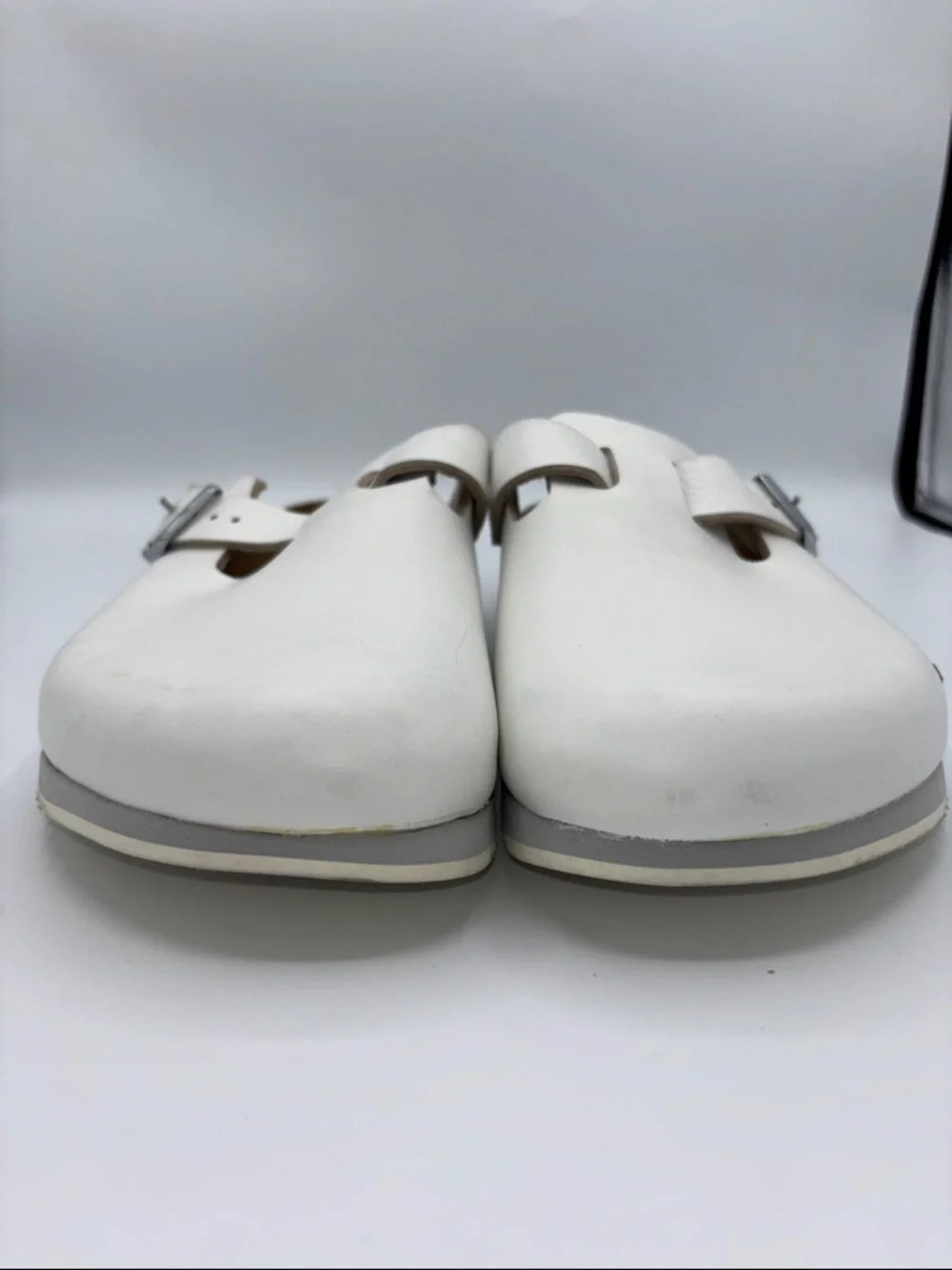 Birkenstock White Boston Clogs - Picture 2 of 14